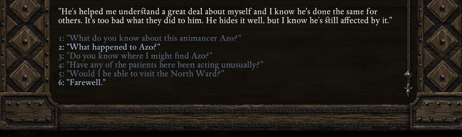 Multi turn chat bot from Neverwinter Nights